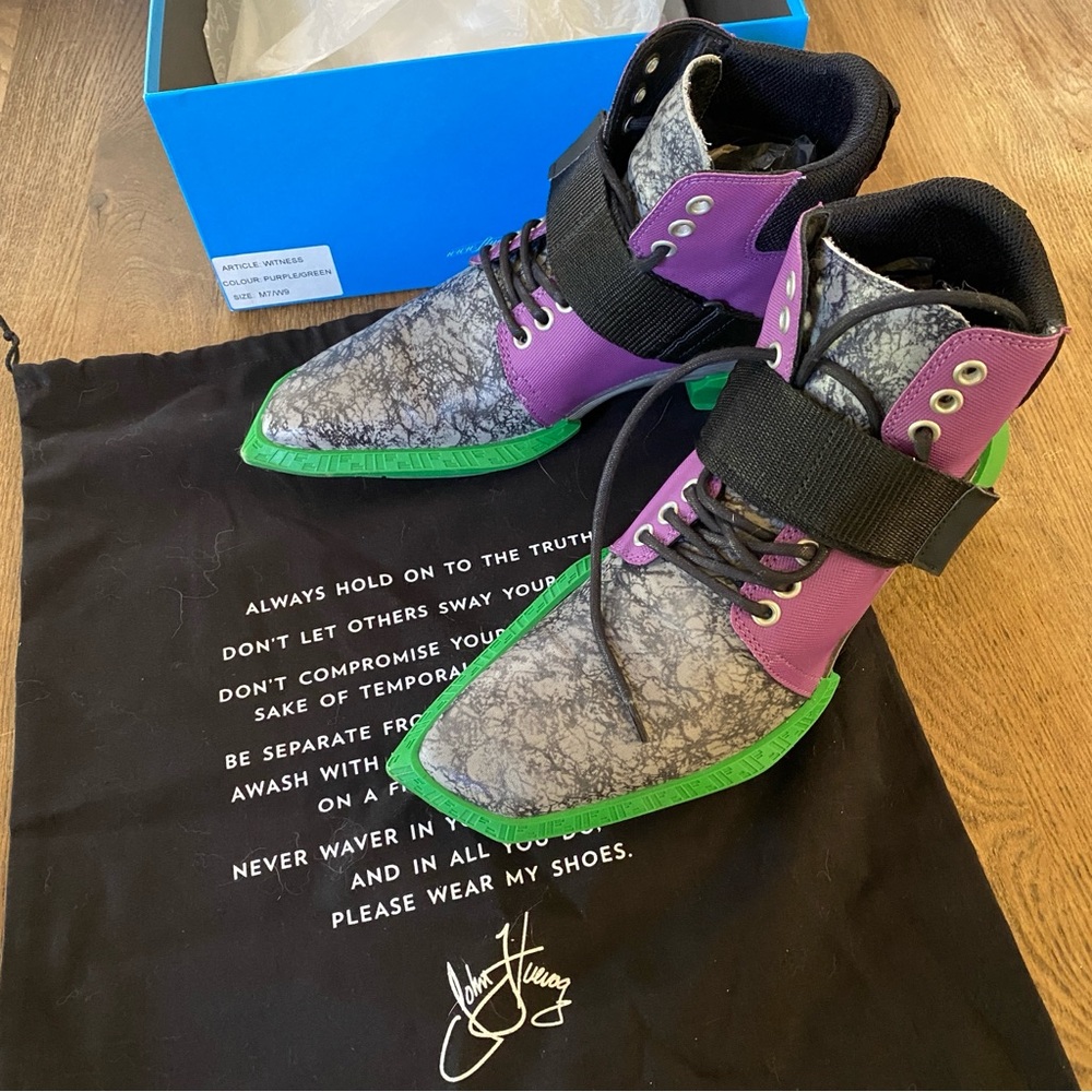 John Fluevog X Star Trek Manifold Witness hi top shoes w/ dustbag and box
